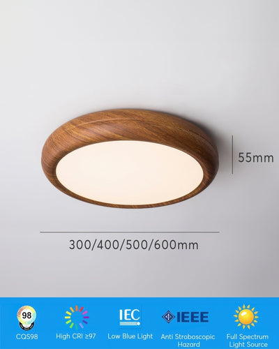 Nexa Walnut Ceiling Light With Full Spectrum Lighting - OpalDwell