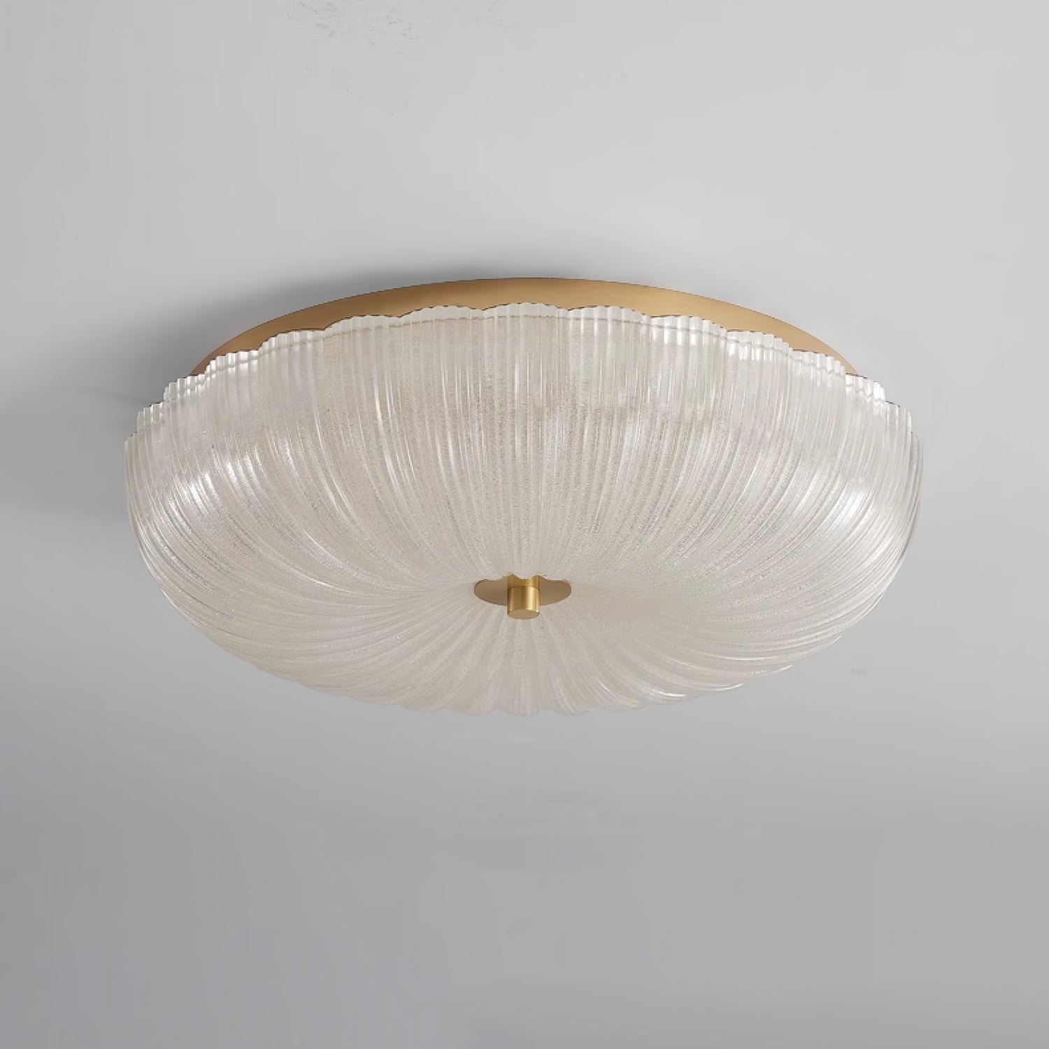 Nyra Ripple Glass Ceiling Light | Sleek Modern Glow OpalDwell