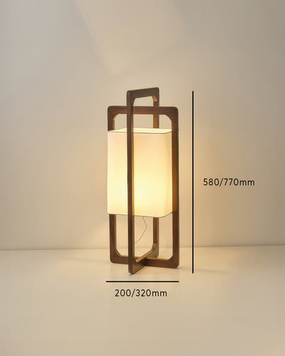 HikariZen Floor Lamp, Japanese Wood, Retro Zen Glow OpalDwell