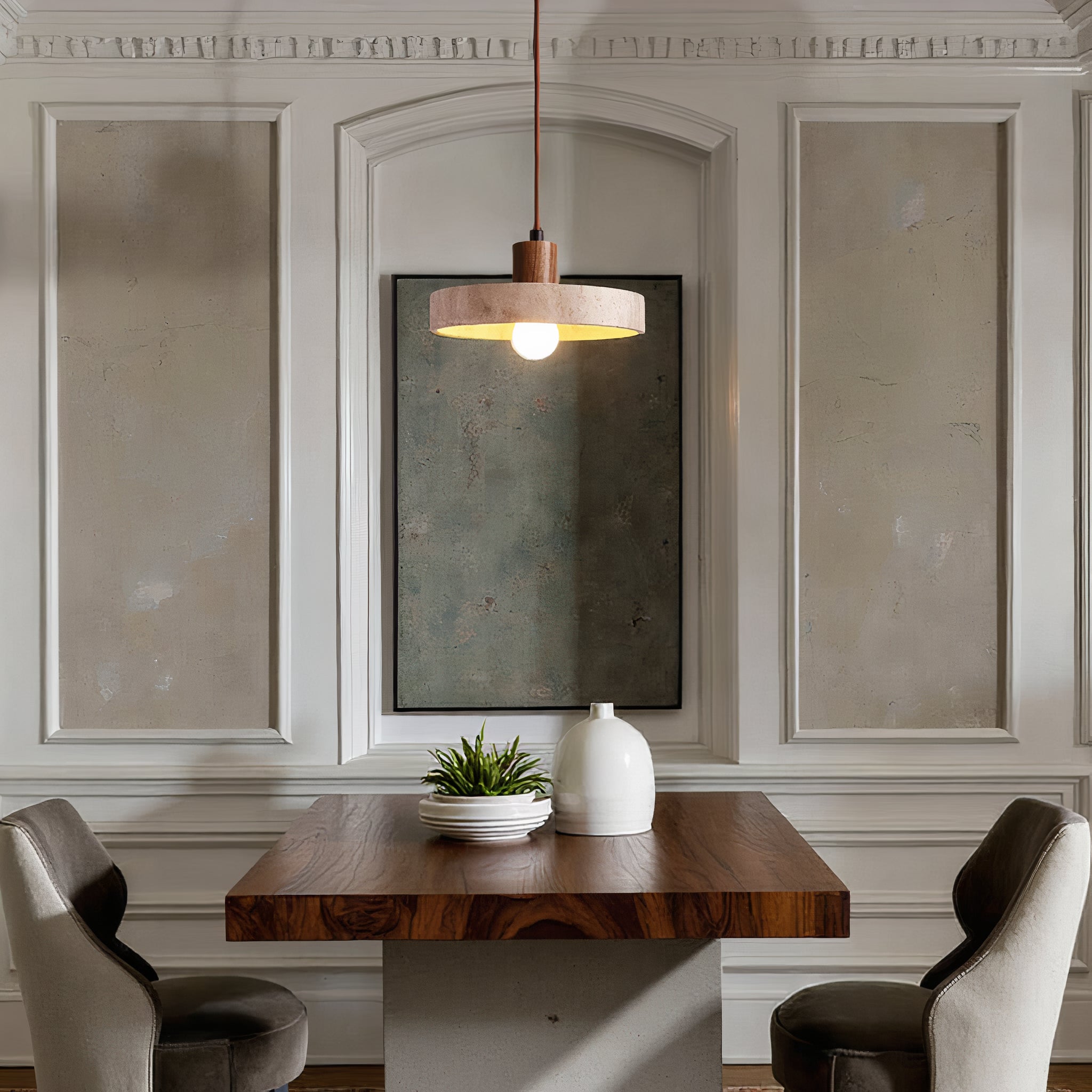 pendant lamp in natural stone - Unique & Adjustable | OpalDwell - OpalDwell