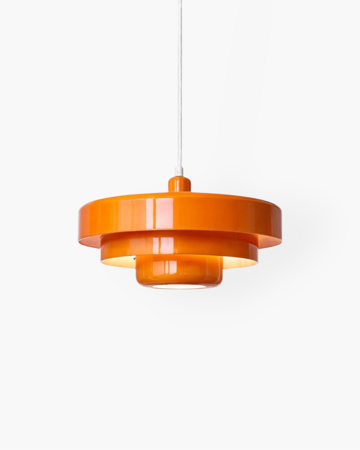 Solara Retro Orange Pendant Light With Modern Twist - OpalDwell