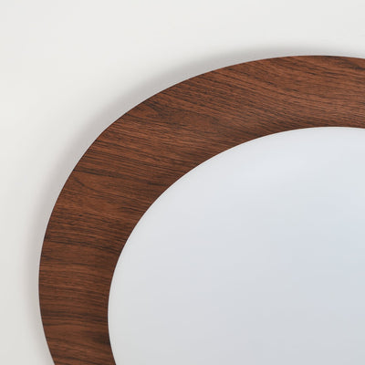 NexaRipple Walnut Pebble Ceiling Light With Warm Glow - OpalDwell