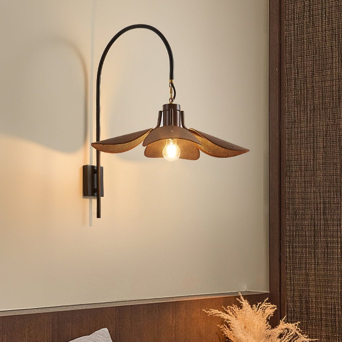 FloraNova Wall Lamp | Floral Bloom Wall Light, Ambient Glow - OpalDwell