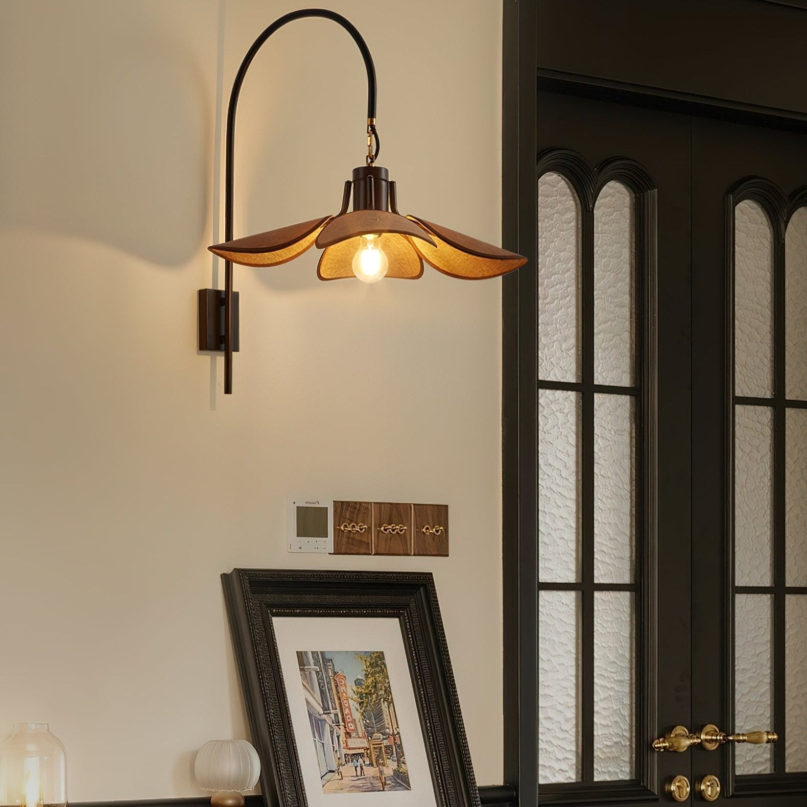 FloraNova Wall Lamp | Floral Bloom Wall Light, Ambient Glow - OpalDwell