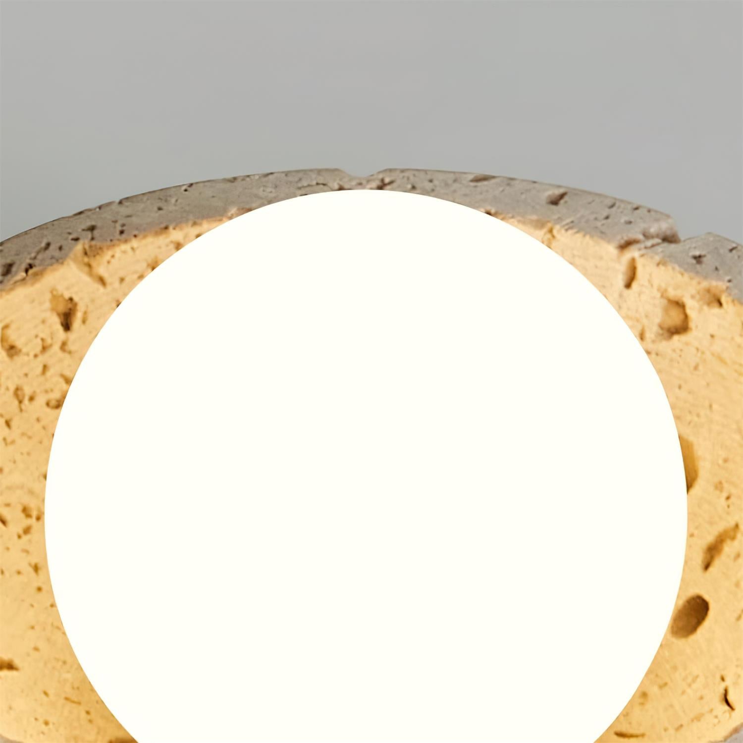 SylvaLux Travertine Ceiling Light with Wood Accent Fixture - OpalDwell