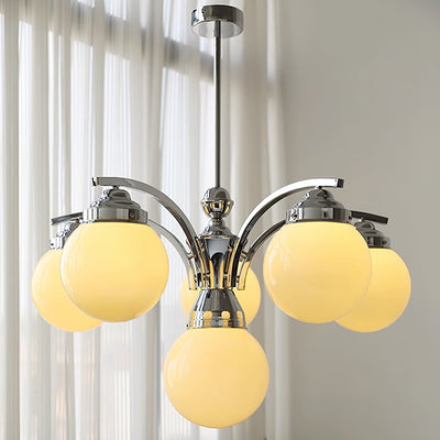 Eloria Round Pink and White Chandelier Elegant Glow - OpalDwell