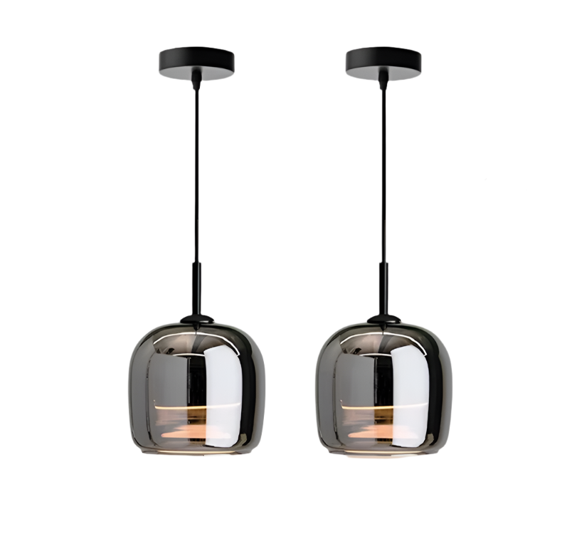 Arden Black Glass Pendant Light For Kitchen Island & Dining OpalDwell