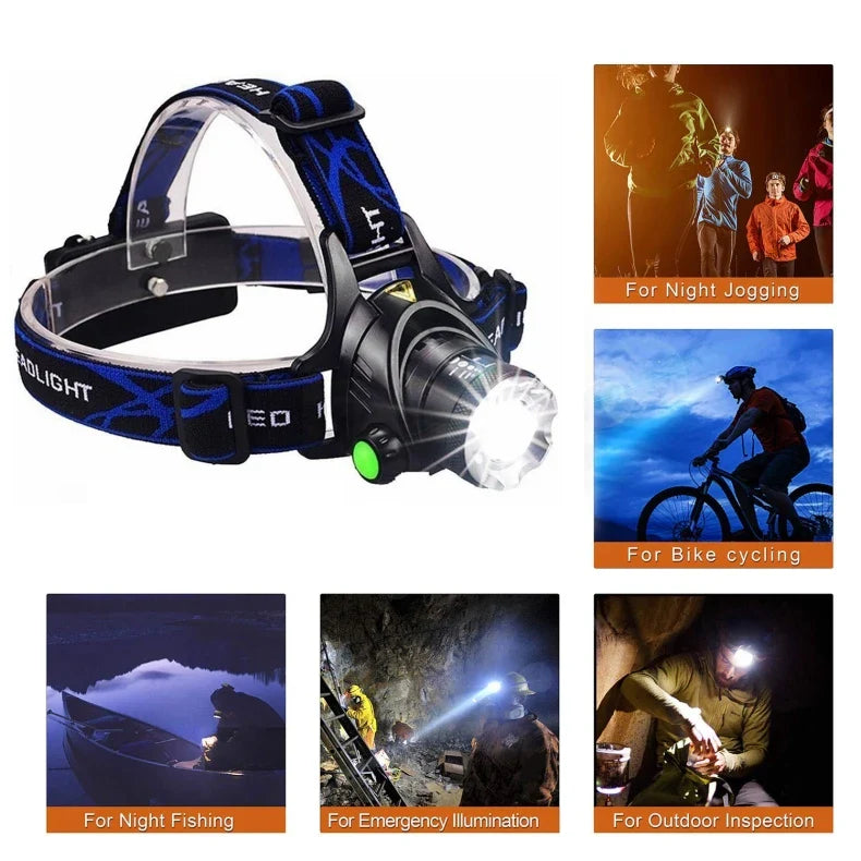 EverBeam Trail LED Headlamp Waterproof Zoom Rechargeable - OpalDwell