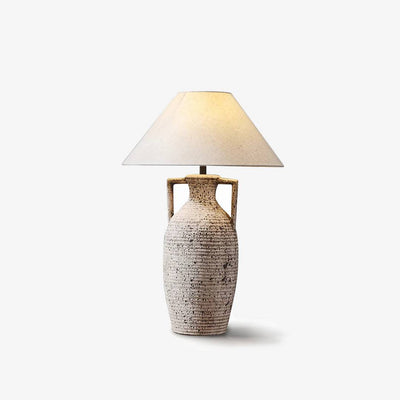 Textured Ceramic Table Lamp With Warm Ambient Lighting For Home Decor - OpalDwell
