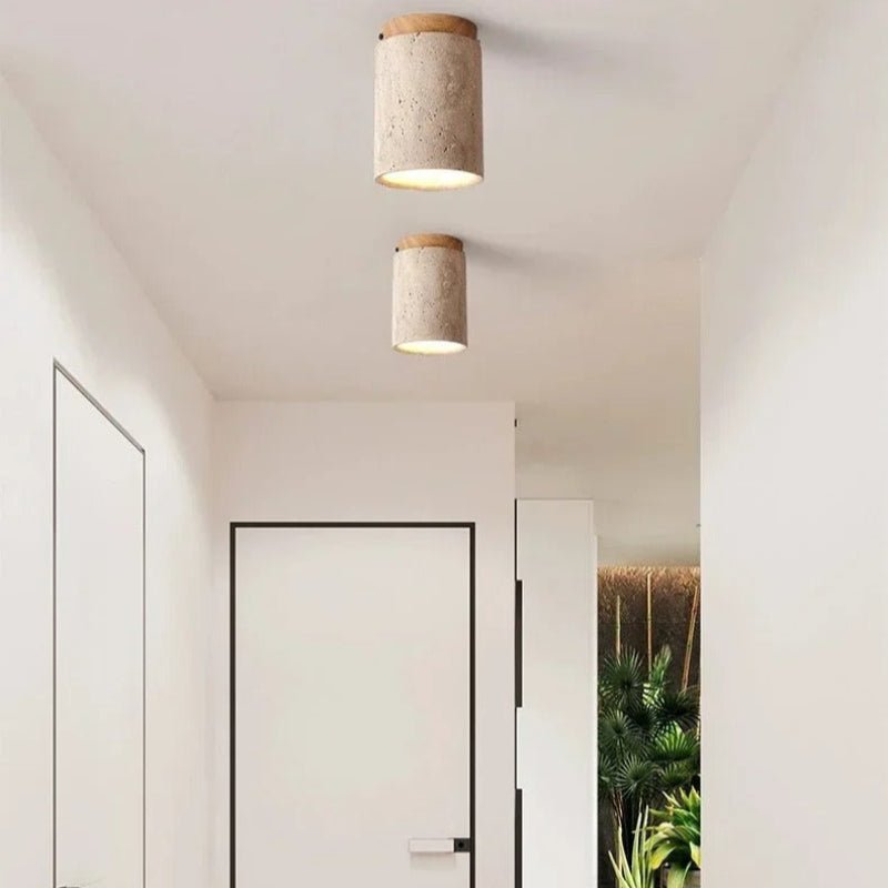 NovaLume Travertine LED Chandelier Recessed Flush Mount OpalDwell
