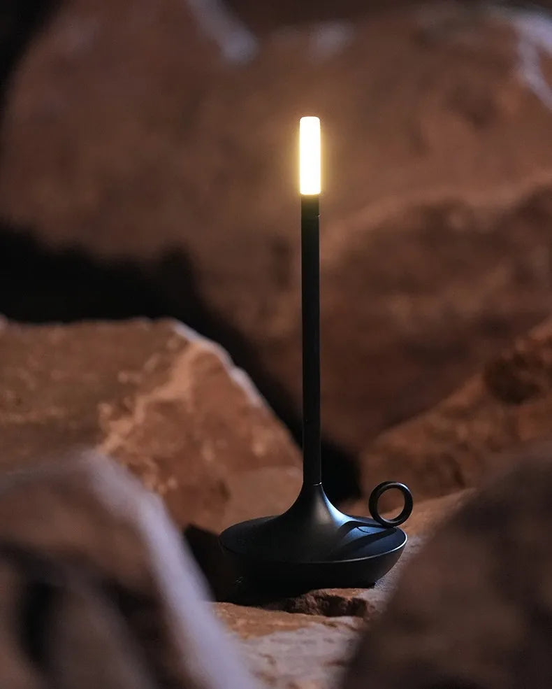 Rechargeable LumaCove Candle-Style LED Table Lamp Minimalist - OpalDwell