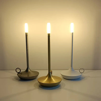 Rechargeable LumaCove Candle-Style LED Table Lamp Minimalist - OpalDwell