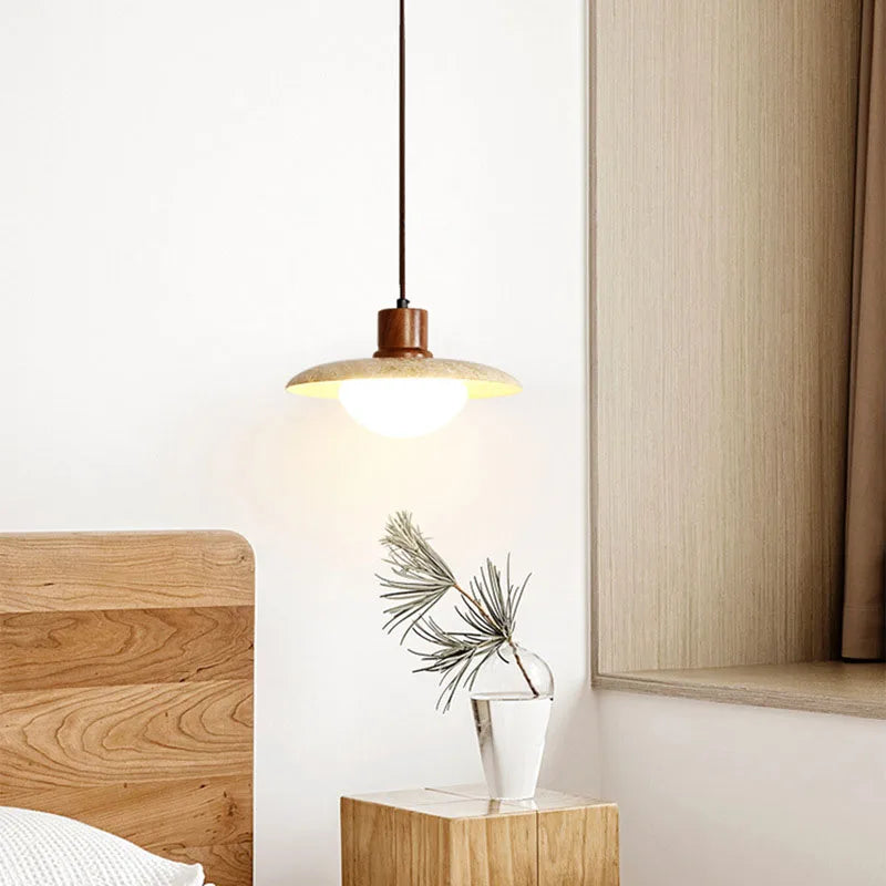 NovaLume Wabi-Sabi Pendant Light With Natural Finish OpalDwell