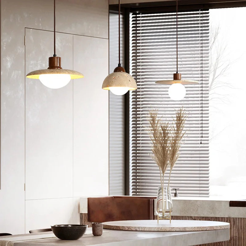 NovaLume Wabi-Sabi Pendant Light With Natural Finish OpalDwell