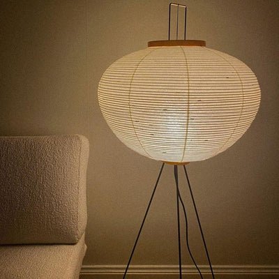 Kaze Rice Paper Floor Lamp - Japanese-Inspired Ambient Glow OpalDwell