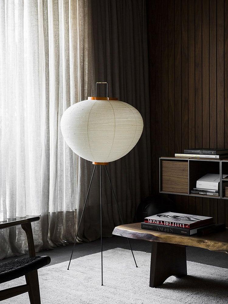 Kaze Rice Paper Floor Lamp - Japanese-Inspired Ambient Glow OpalDwell