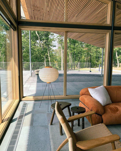 Kazumi Rice Paper Floor Lamp by OpalDwell Soft Ambient Glow OpalDwell