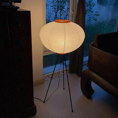 Kaze Rice Paper Floor Lamp - Japanese-Inspired Ambient Glow OpalDwell