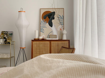 Kazumi Rice Paper Floor Lamp by OpalDwell Soft Ambient Glow OpalDwell