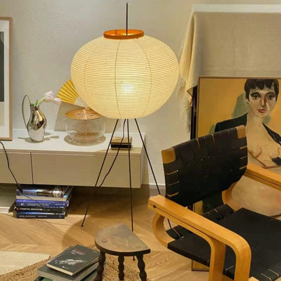 Kazumi Rice Paper Floor Lamp by OpalDwell Soft Ambient Glow OpalDwell