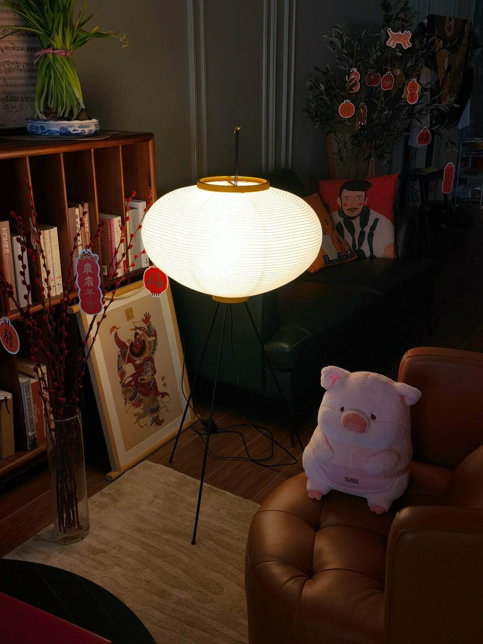 Kazumi Rice Paper Floor Lamp by OpalDwell Soft Ambient Glow OpalDwell