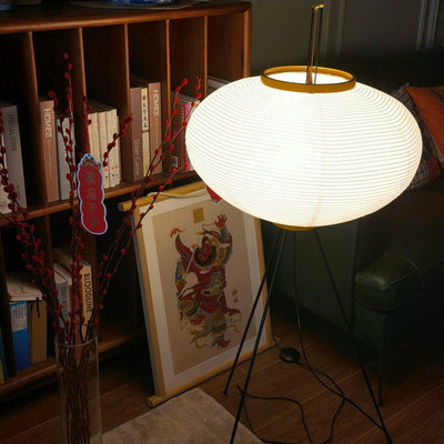 Kazumi Rice Paper Floor Lamp by OpalDwell Soft Ambient Glow OpalDwell