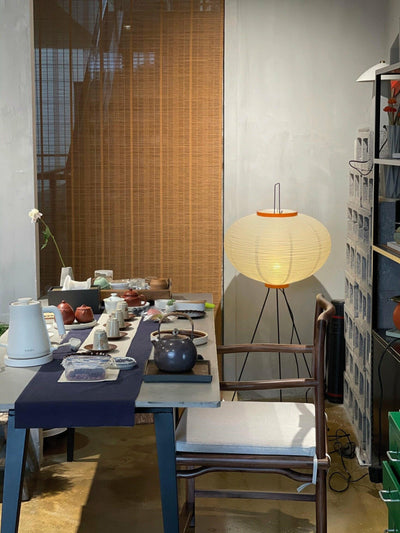 Kazumi Rice Paper Floor Lamp by OpalDwell Soft Ambient Glow OpalDwell