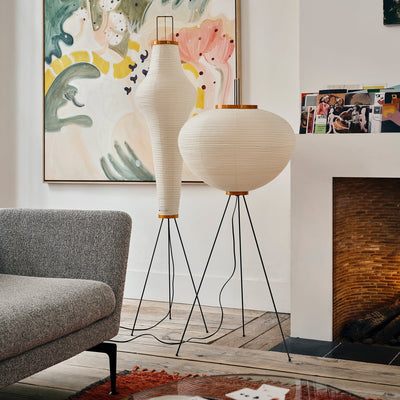 Kazumi Rice Paper Floor Lamp by OpalDwell Soft Ambient Glow OpalDwell