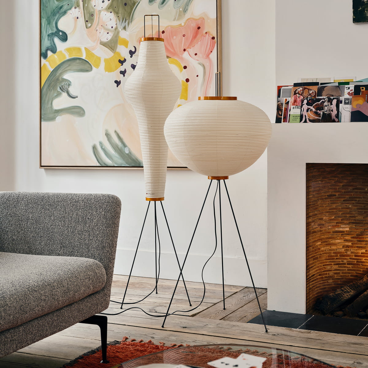 Kaze Rice Paper Floor Lamp - Japanese-Inspired Ambient Glow OpalDwell