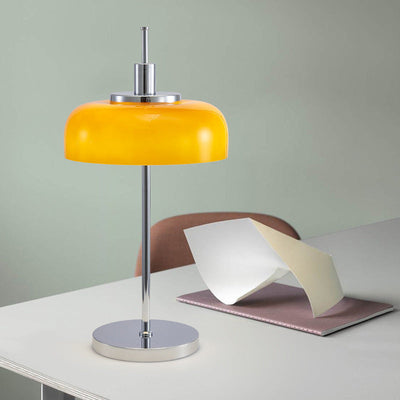 Modern Dome Table Lamp Minimalist Metal And Glass Design For Home Interiors OpalDwell