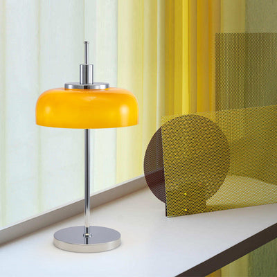 Modern Dome Table Lamp Minimalist Metal And Glass Design For Home Interiors OpalDwell