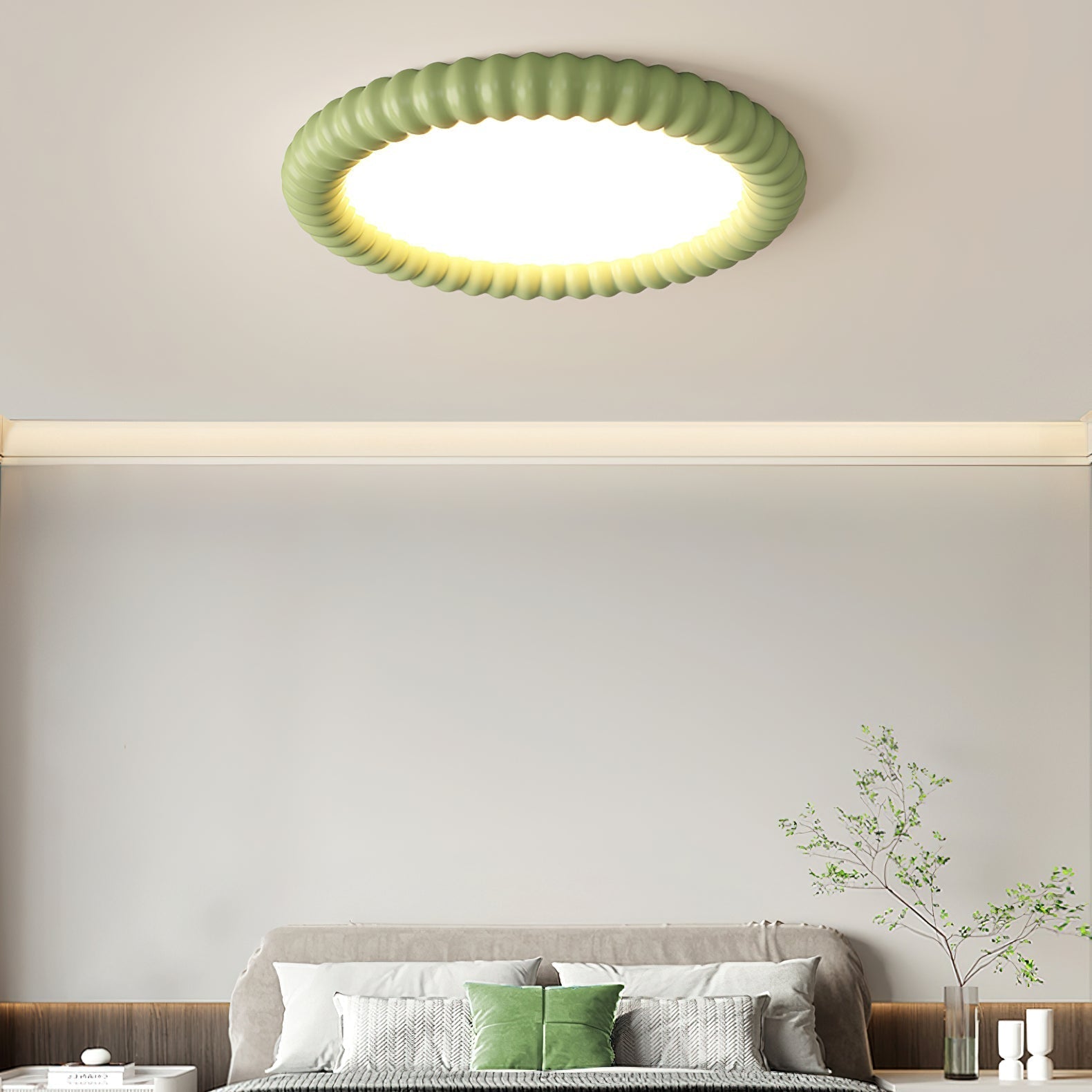 AeroLume Halo Ceiling Light Modern Round Fixture Soft Glow - OpalDwell