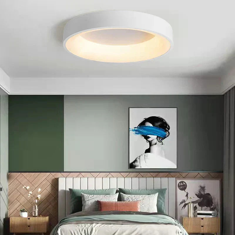 NovaLume Round Ceiling Light Modern Ambient Glow Fixture - OpalDwell