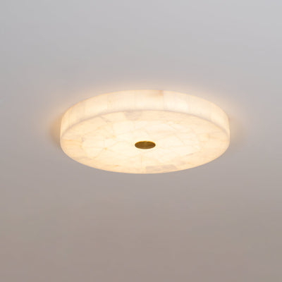 Asterra Classic Circular Round Alabaster Ceiling Lamp - OpalDwell