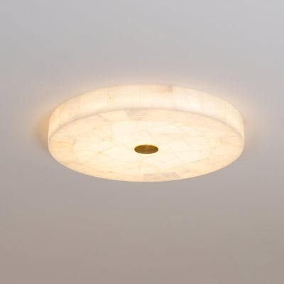 Asterra Classic Circular Round Alabaster Ceiling Lamp - OpalDwell