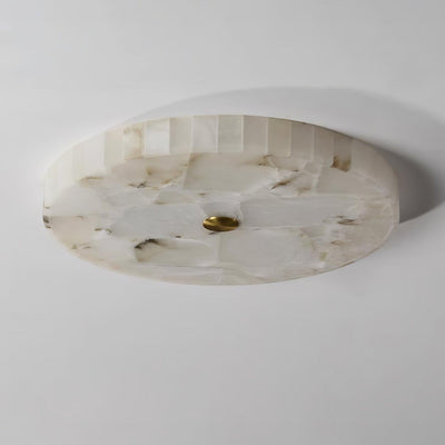 Asterra Classic Circular Round Alabaster Ceiling Lamp - OpalDwell