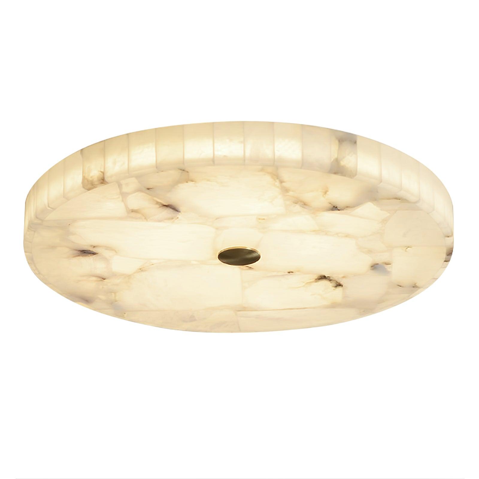 Asterra Classic Circular Round Alabaster Ceiling Lamp - OpalDwell