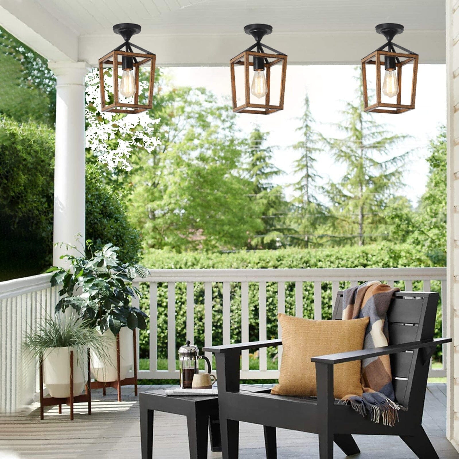 TimberLume Rustic Elegant Flush Mount Ceiling Light Fixture OpalDwell