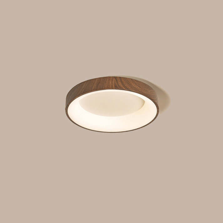 Elmora Circular Wood Ceiling Light With Warm LED Ambience - OpalDwell