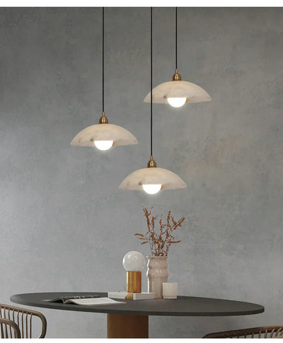 Elara | Alabaster & Marble Hanging Lamps - OpalDwell