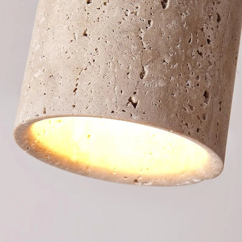 Elara Travertine Chandelier for Hallways and Staircases Modern Recessed Design - OpalDwell