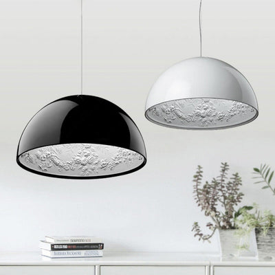 Solara Ember Dining Room Mid-Century Pendant Light With Dimmable LED Glow OpalDwell