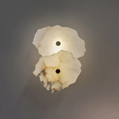Aurora Marble LED Wall Sconce With Copper Accents Elegant - OpalDwell