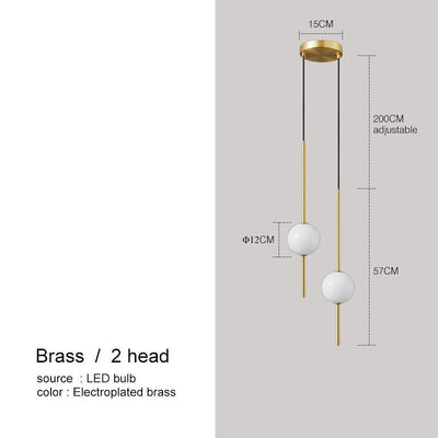 OrionGlow Glass Orb Pendant Lights For Modern Dining Rooms And Bedrooms - OpalDwell