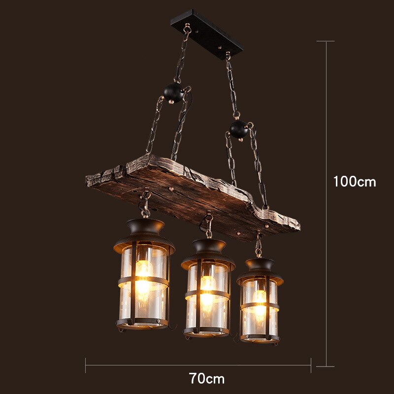 Vintage Industrial Wood LED Ceiling Light | OpalDwell OpalDwell