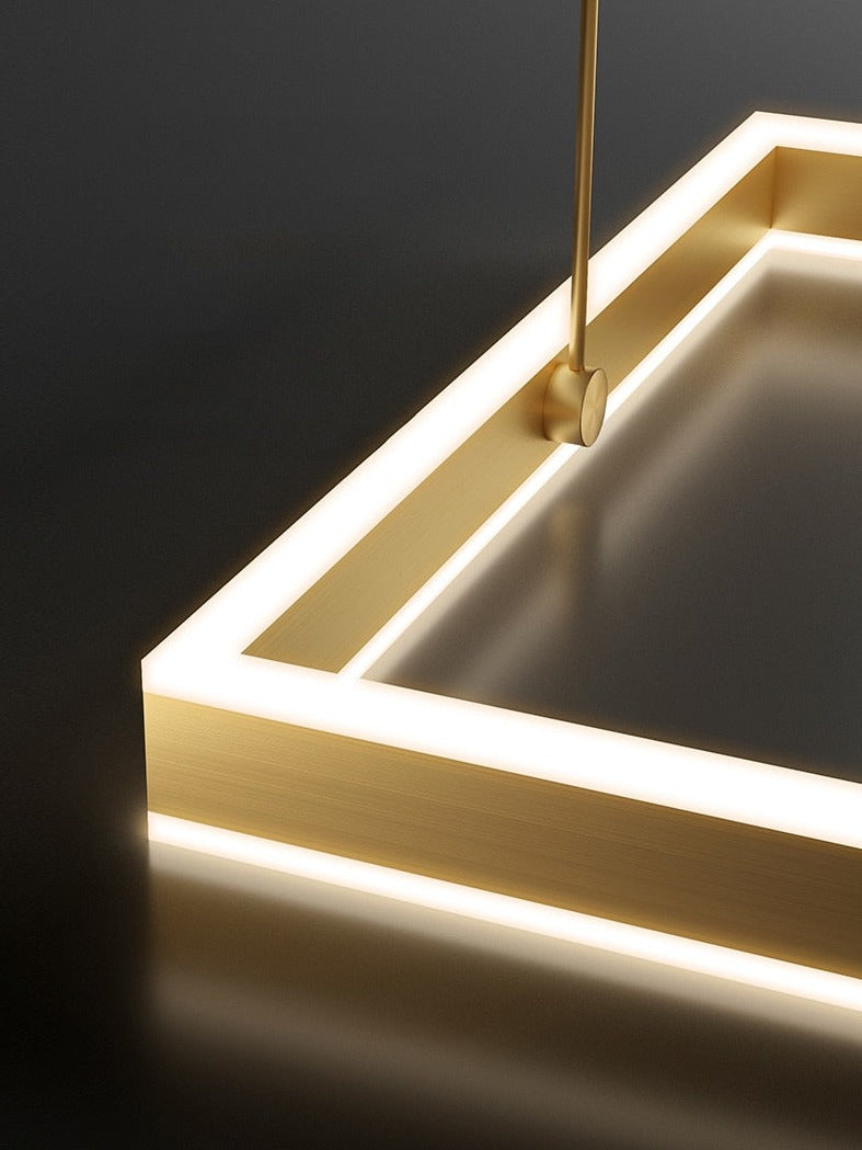 AstraLuxe Modern Square LED Chandelier for Living Room - OpalDwell