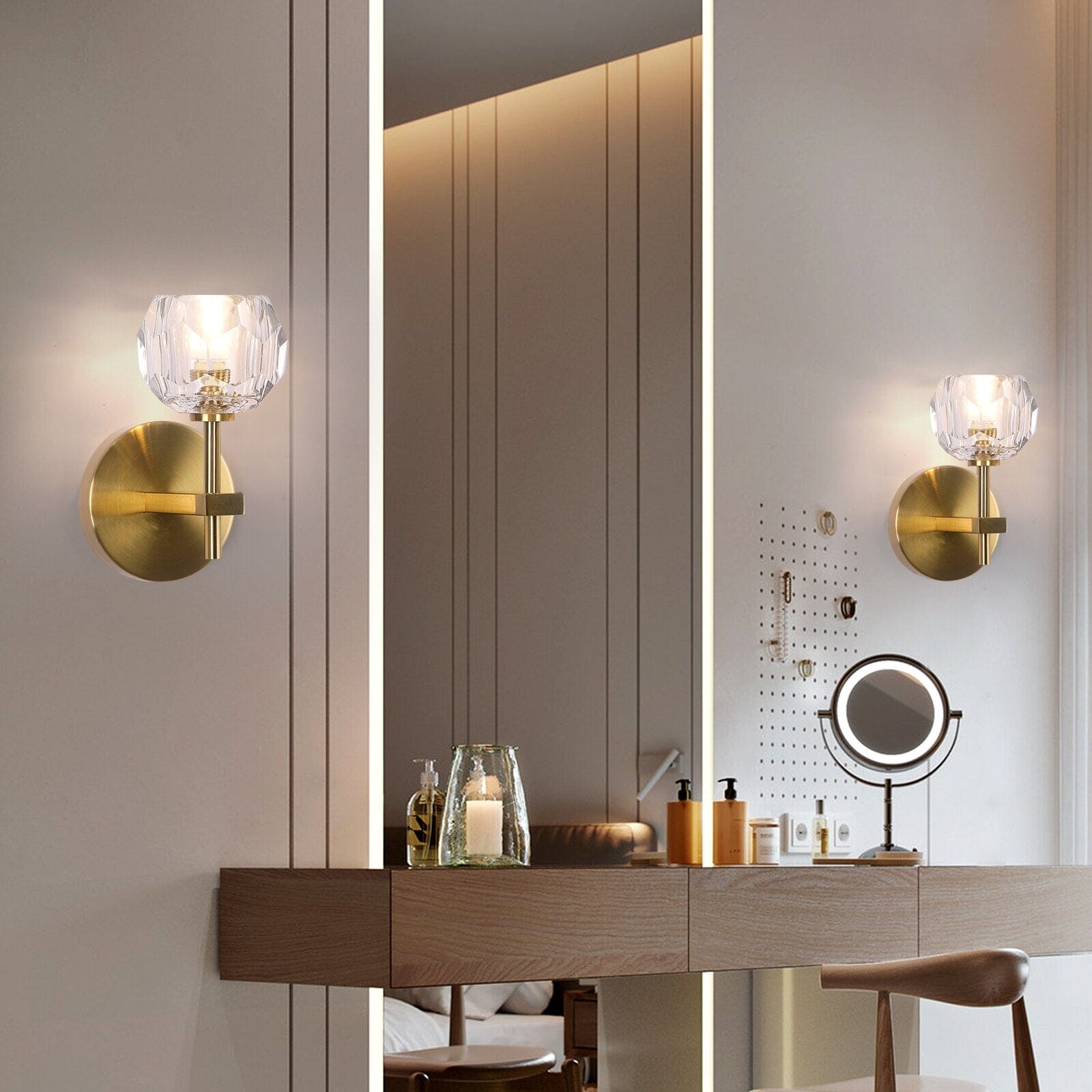 Lareine Crystal Wall Sconces - OpalDwell