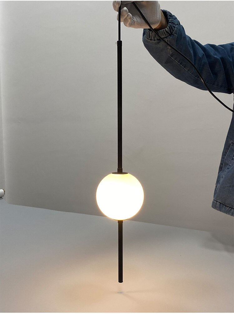 OrionGlow Glass Orb Pendant Lights For Modern Dining Rooms And Bedrooms - OpalDwell
