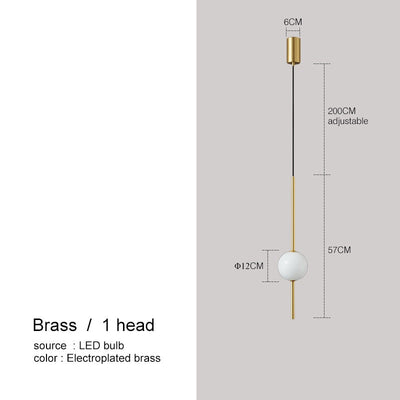 OrionGlow Glass Orb Pendant Lights For Modern Dining Rooms And Bedrooms - OpalDwell