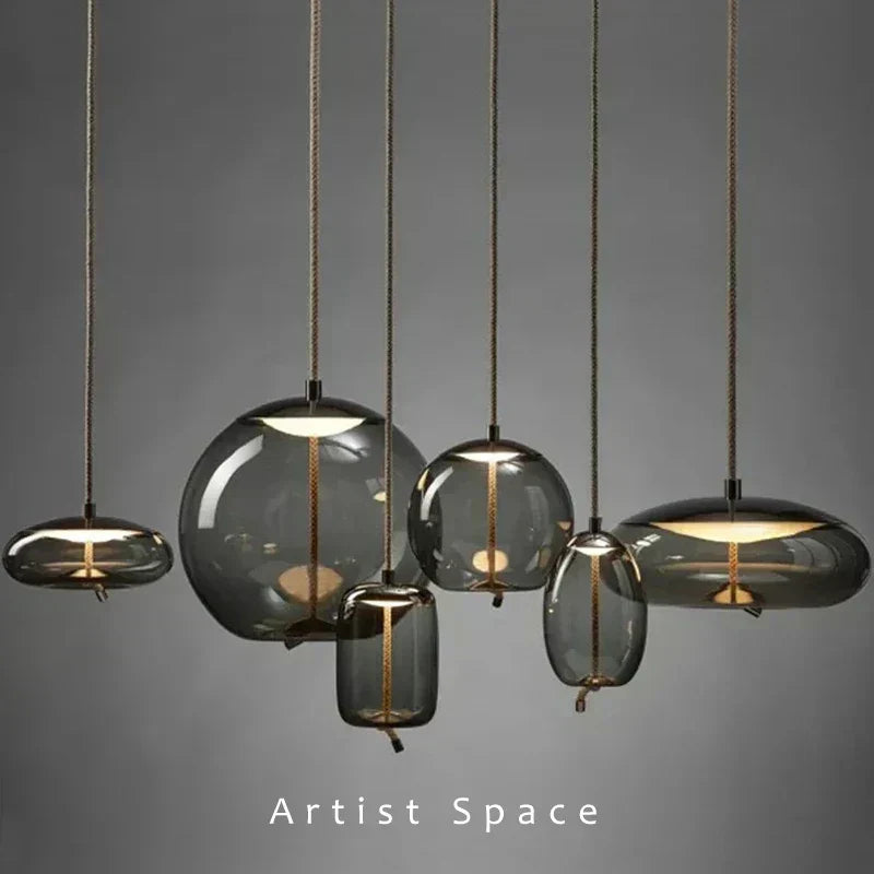 Aurum Glass Design Pendant Light Modern Suspension - OpalDwell